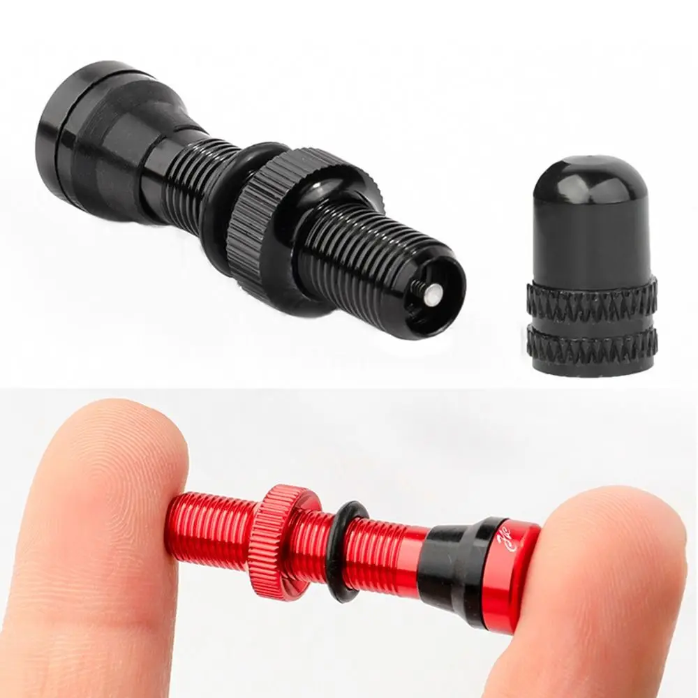 

1/2Pcs 40/60MM Brass or Aluminum Alloy Stem Bicycle F/V Presta Tubeless Tire Valve Road Bike MTB Nipple W/Tool Alloy Valve Cap