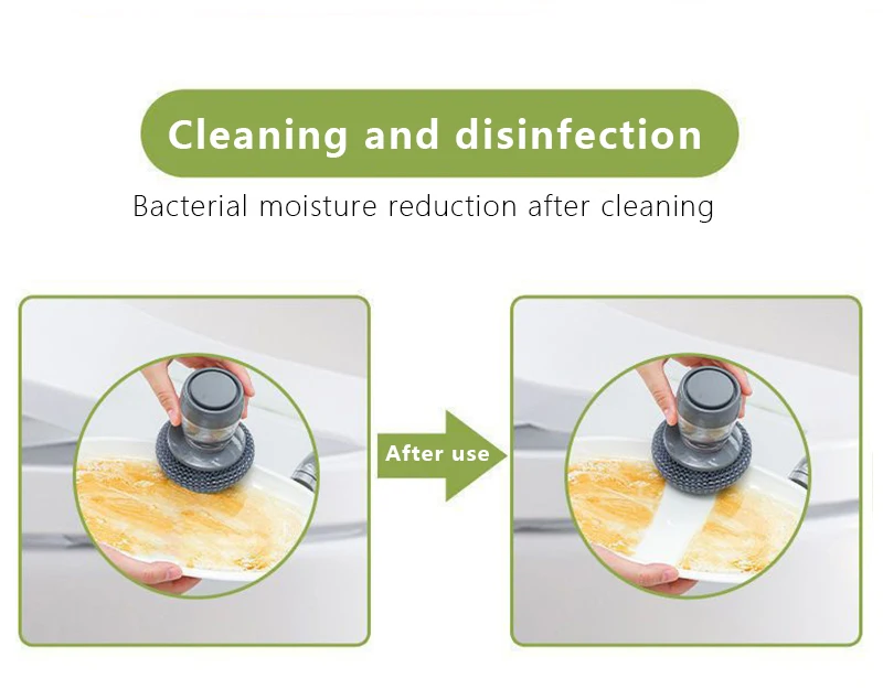 (Summer Sale – 50% Off)kitchen Soap Dispensing Palm Brush