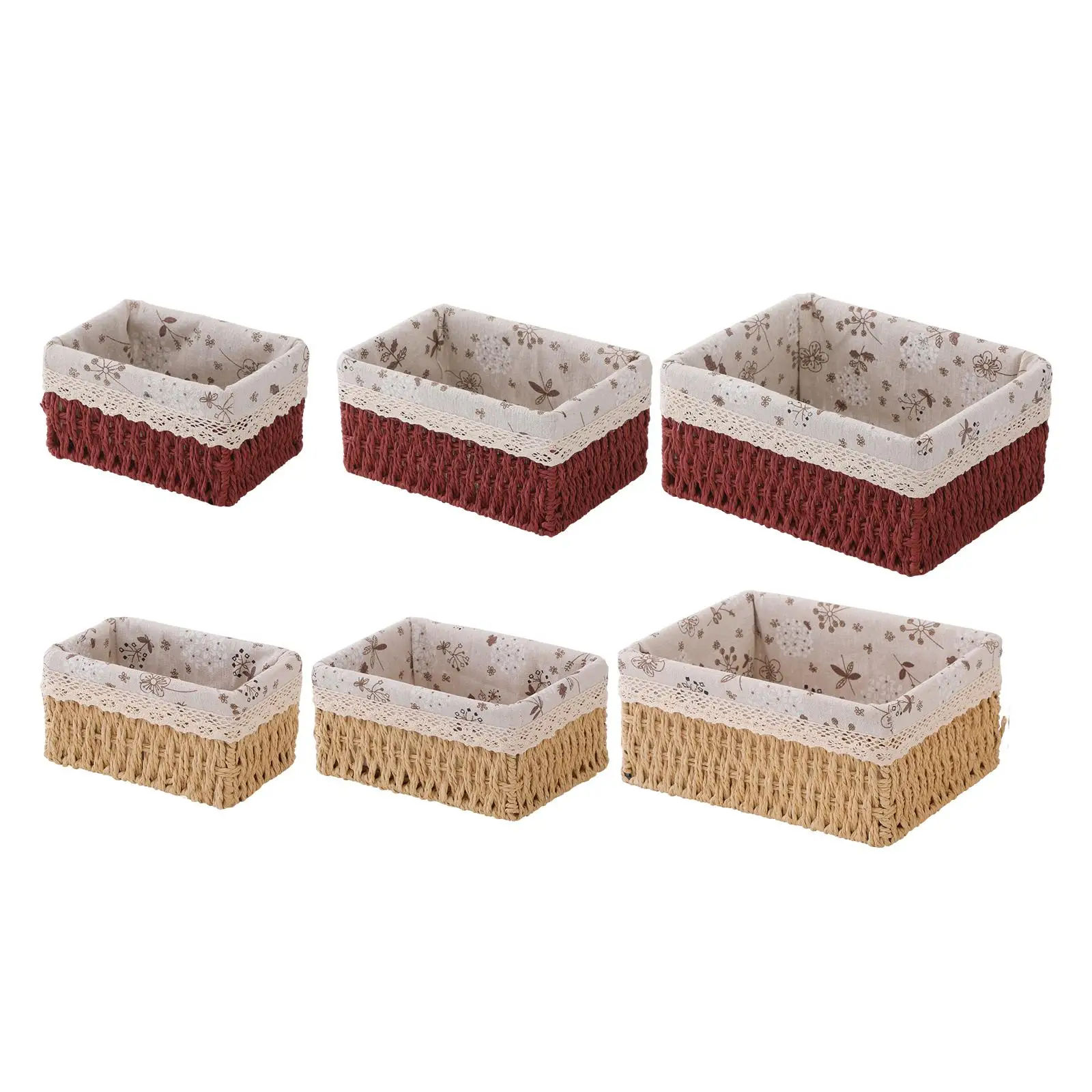 

Desktop Storage Basket Removable and Washable Breathable Ornaments Toys Container for Bedroom Kitchen Farmhouse Bathroom Office