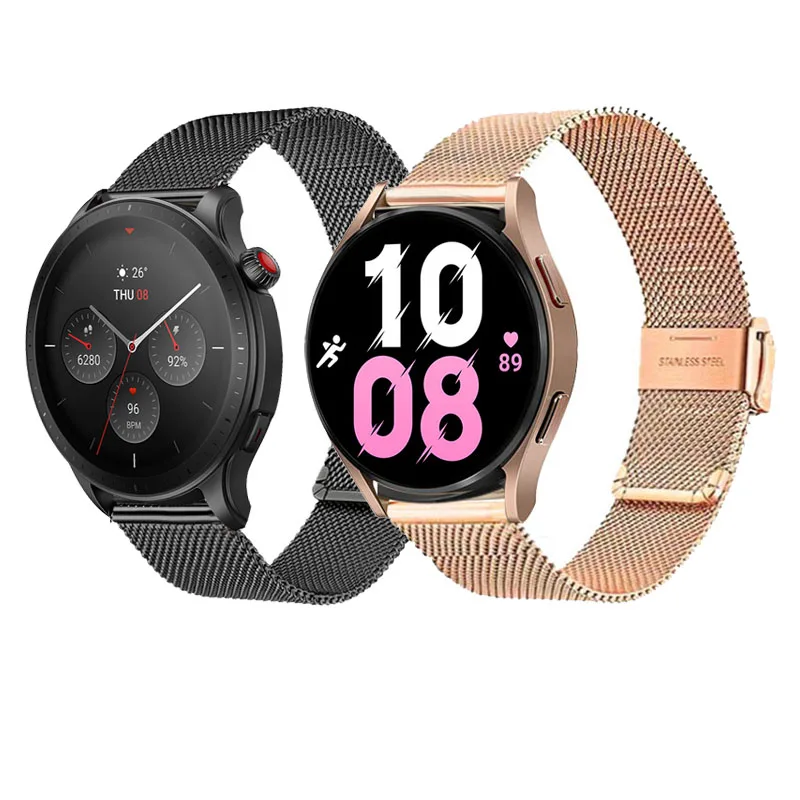 

Ремешок «Миланская петля» для Samsung Galaxy watch 4/5/pro/4 classic/Active 2/Gear S3, браслет для часов, 20 мм 22 мм, для huawei gt/amazfit
