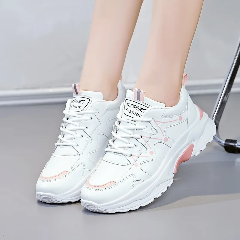 TAVIMART  -  Women Canvas Shoes High Top Vulcanize Shoes Lace Up Casual Sneakers Plarform Height Increasing Girl Shoes Female Ankle Boots main image 1