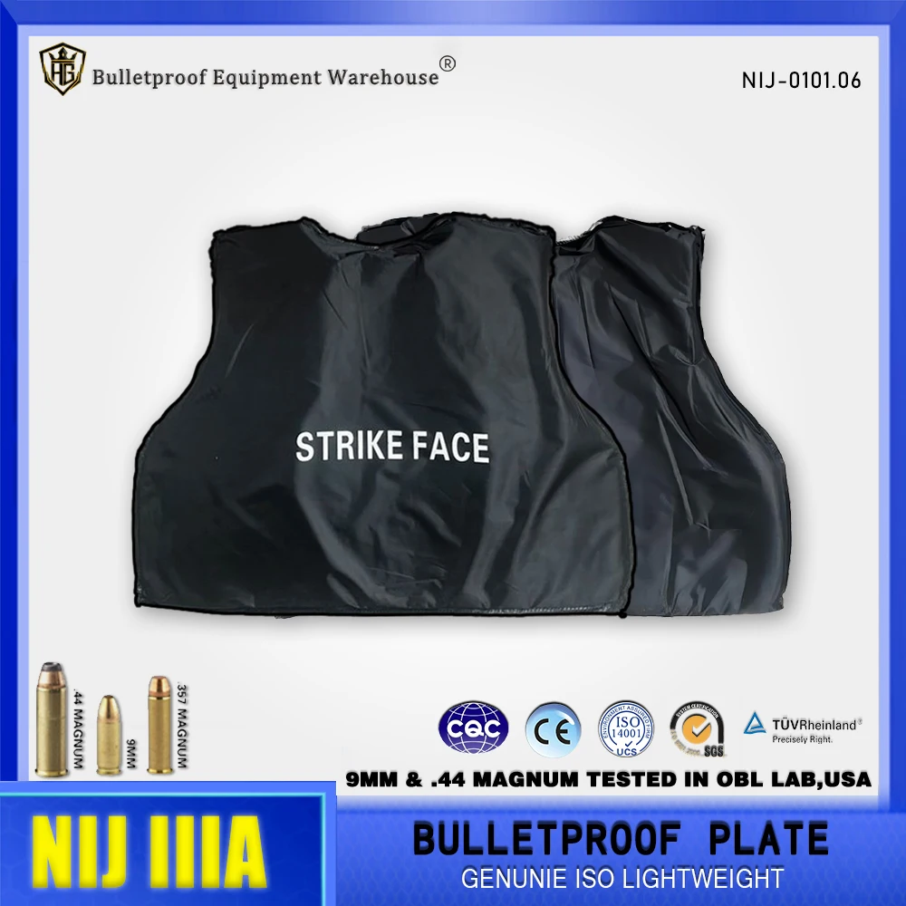 Level 3a NIJ IIIA 0.3 PE 0101.06 Police High Molecular Weight Polyethylene Soft Armor Self-Defense Tactical Bulletproof Plate body protector