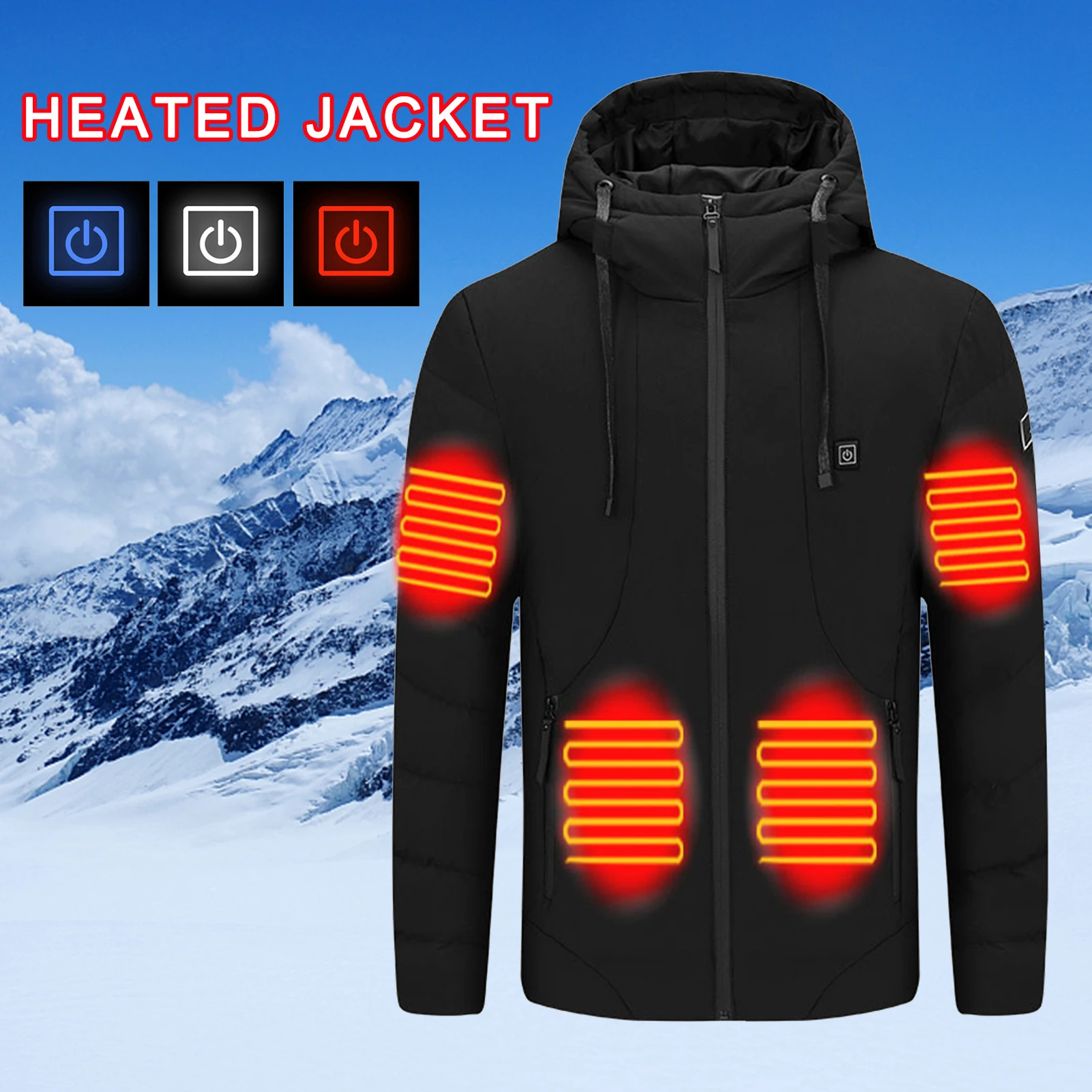 Heated Vest For Men And Women In Snow, Jacket Winter Heating Hunting 高級な