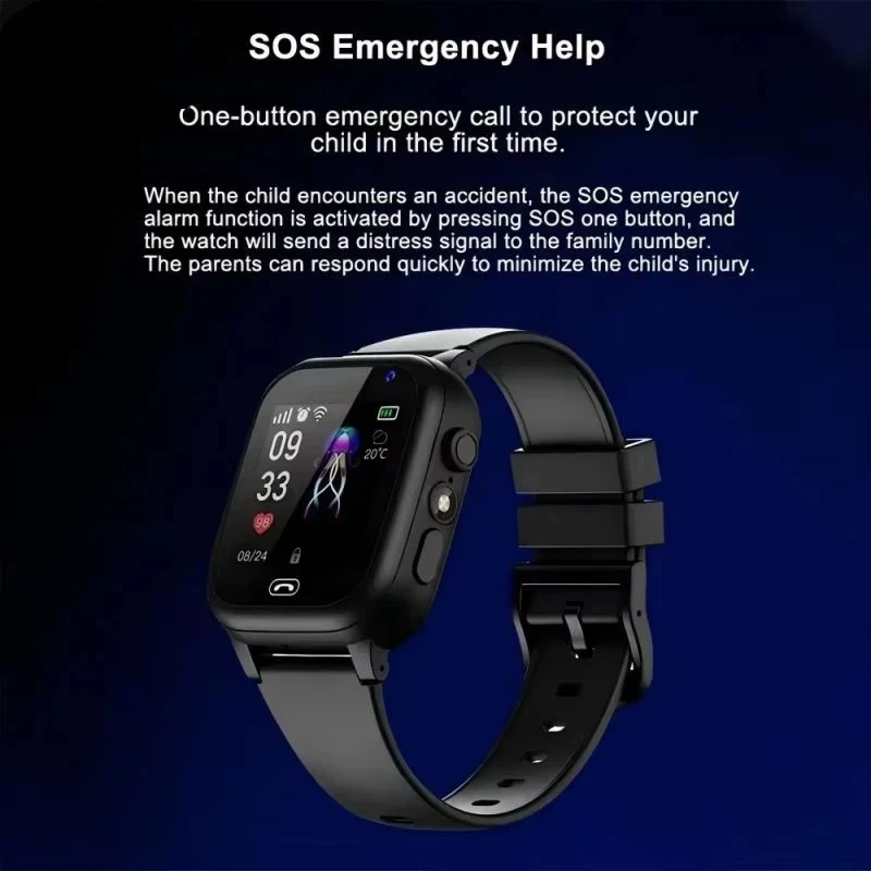 Kids Smartwatch with 4G, GPS, Video Calling & Waterproof Camera Features