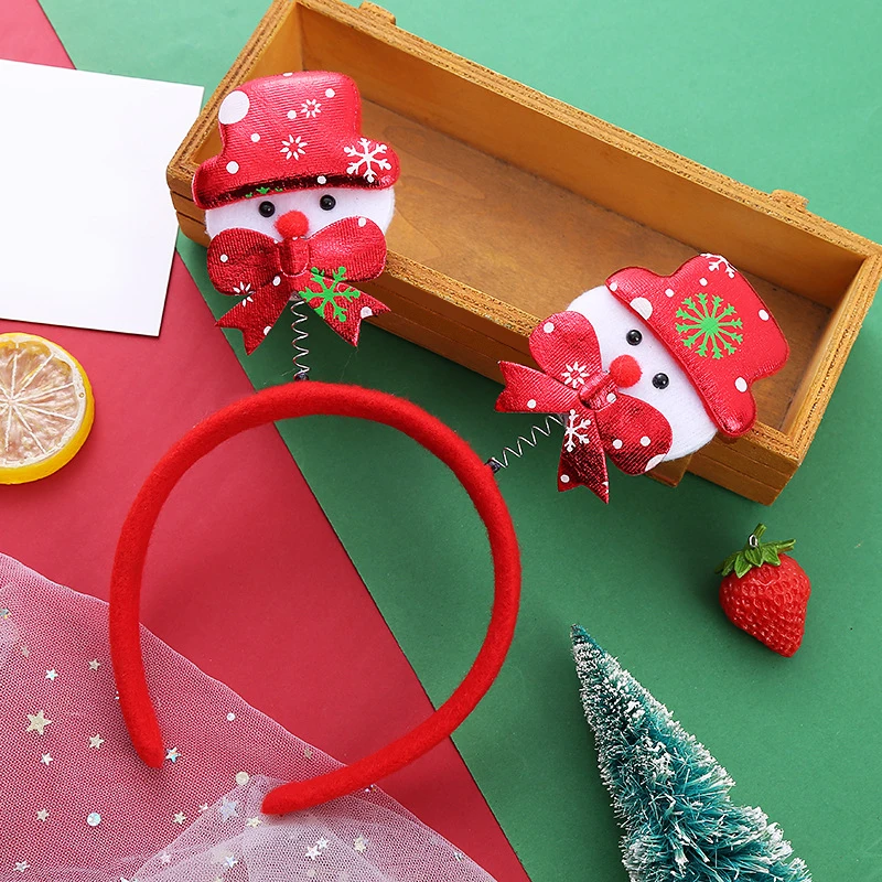 Christmas Headbands Santa Tree Elk Hairband Christmas Decorations Headwear New Year Xmas Noel Party Favors Supply Kids Gift