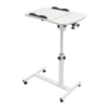 360° Adjustable Laptop Desk Stand Table Stand  Rolling Laptop Table with 4 Wheels White 3