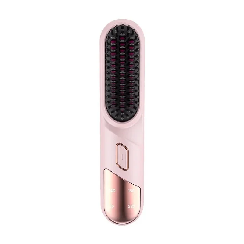 Portable USB Charging Hair Brush Wireless Straight And Curly Hair Combs Negative Ion Protection For Voluminous