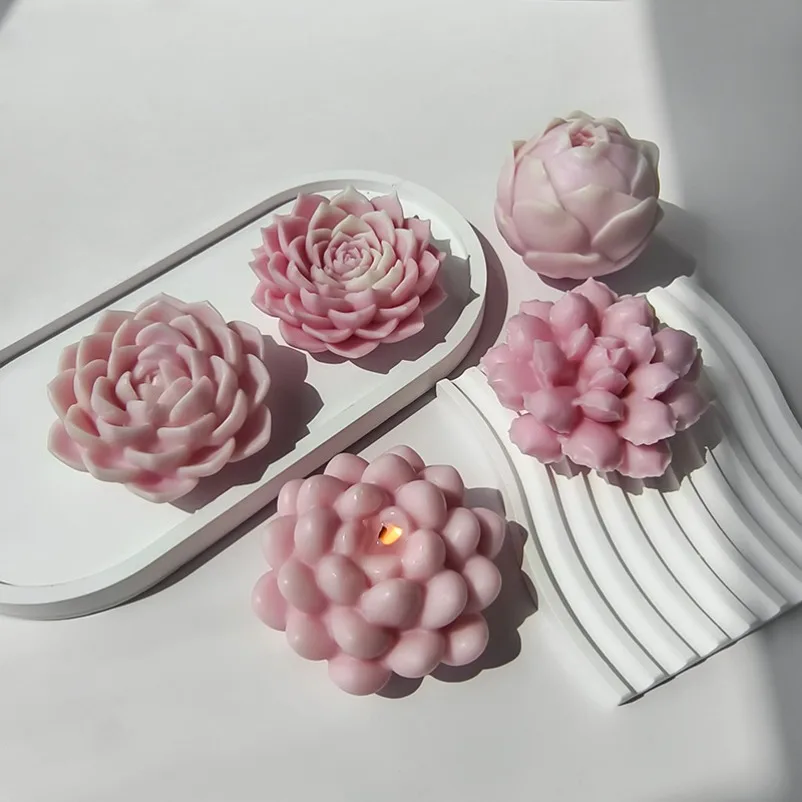Large Succulent Candle Silicone Mold