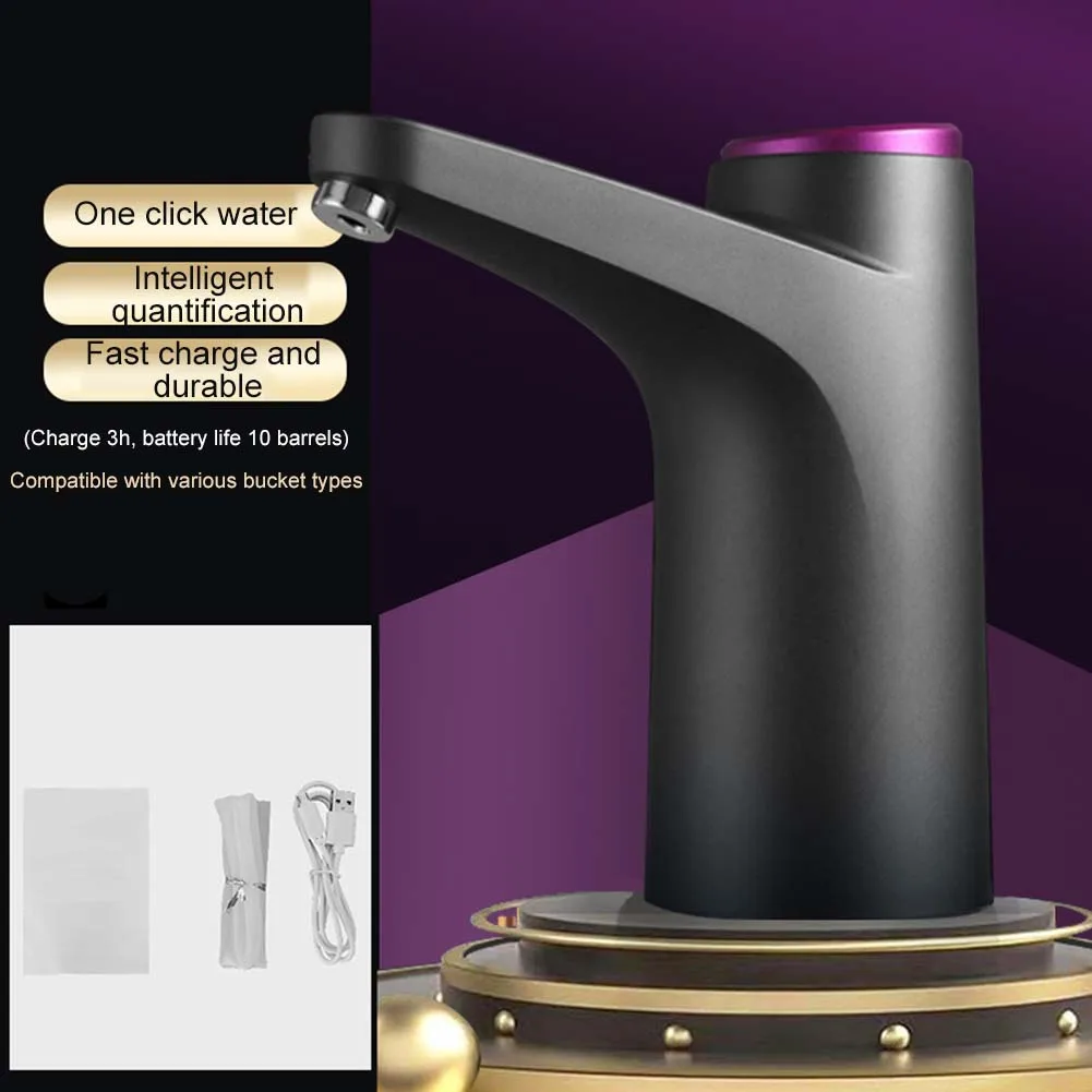 

Electric Water Pump USB Charging Gallon Bottle Drinking Switch Automatic Water Dispenser Button Dispenser Touch Control