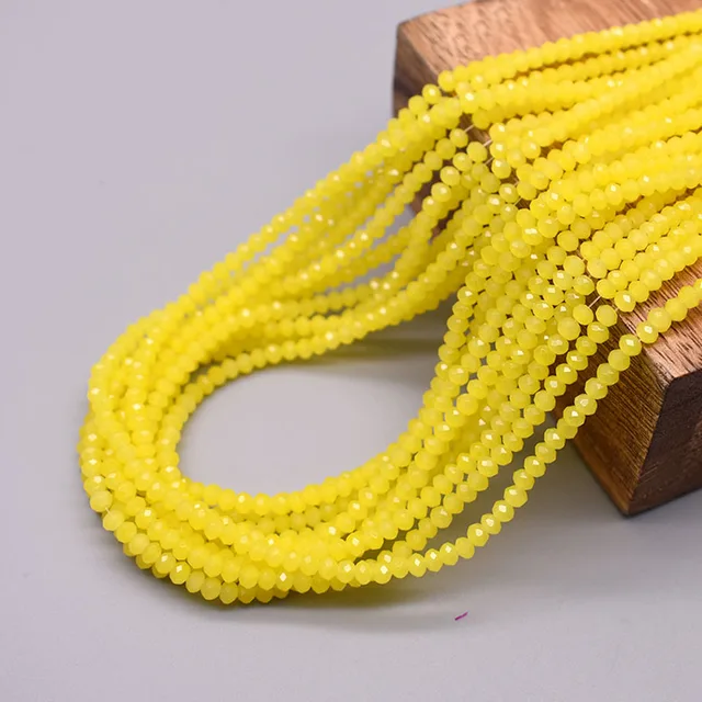 New 2x3mm Dyeing Loose Spacer Czech Beads Crystal Faceted Rondel Glass Beads for Jewelry Making Jewelry DIY Accessories 3 2mm 180pcs