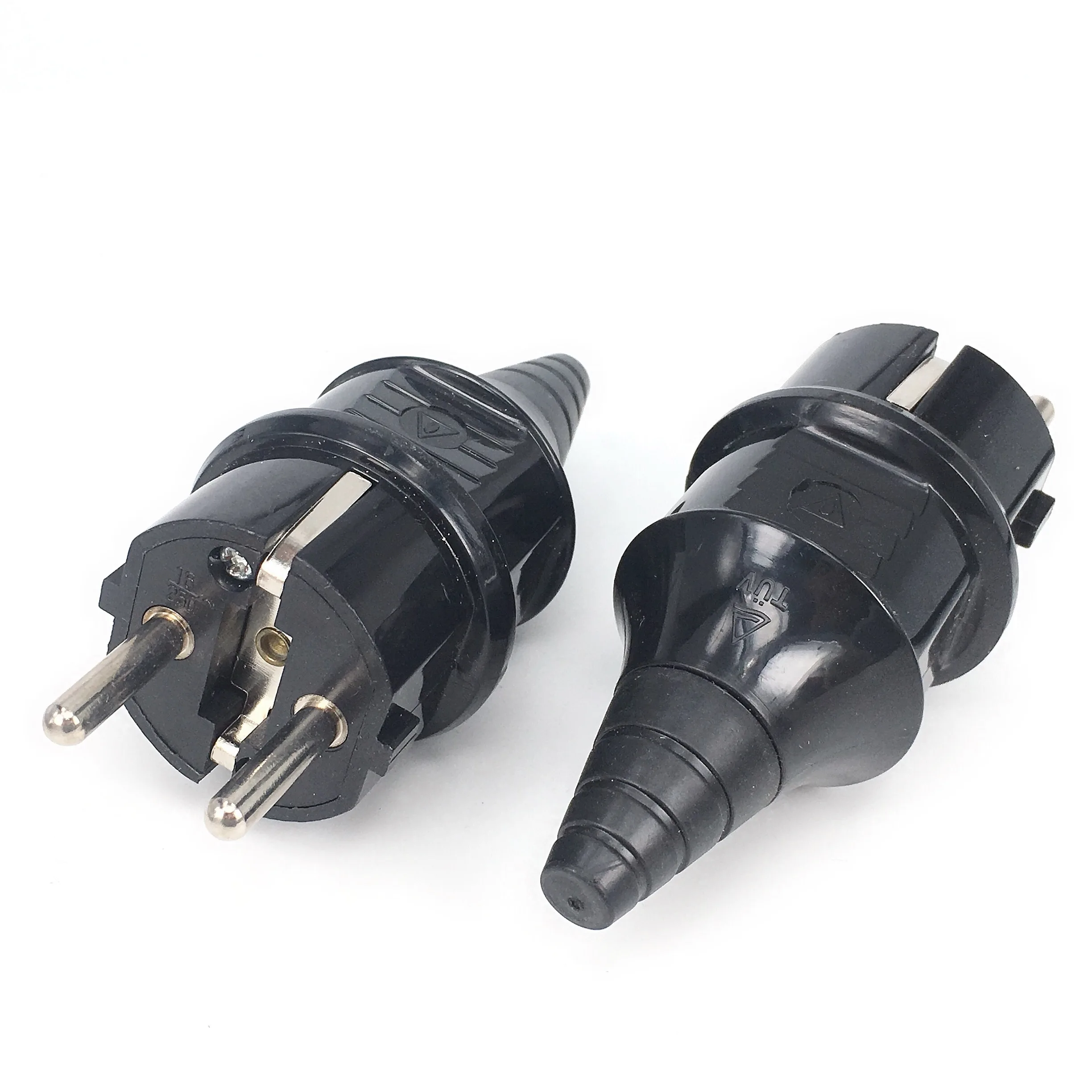1pcs EU 4.8mm 16A Male Outlets Rewireable Power Plug Schuko France Germany Adapter Extension Cord Connector Plug power strip plug adapter power adapter power plug adapter eu plug adapter plug converter eu socket converter power cord plug