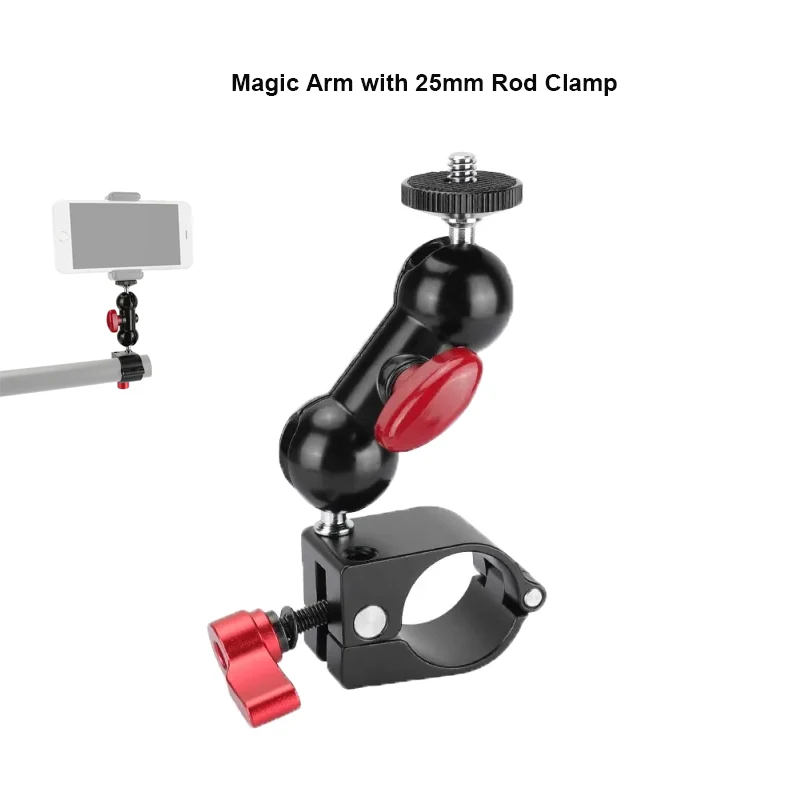 

Удлинитель HDRIG Magic Arm, 25 мм зажим для монитора с поворотом на 360 градусов, подходит для ручного стабилизатора камеры DJI Ronin-M