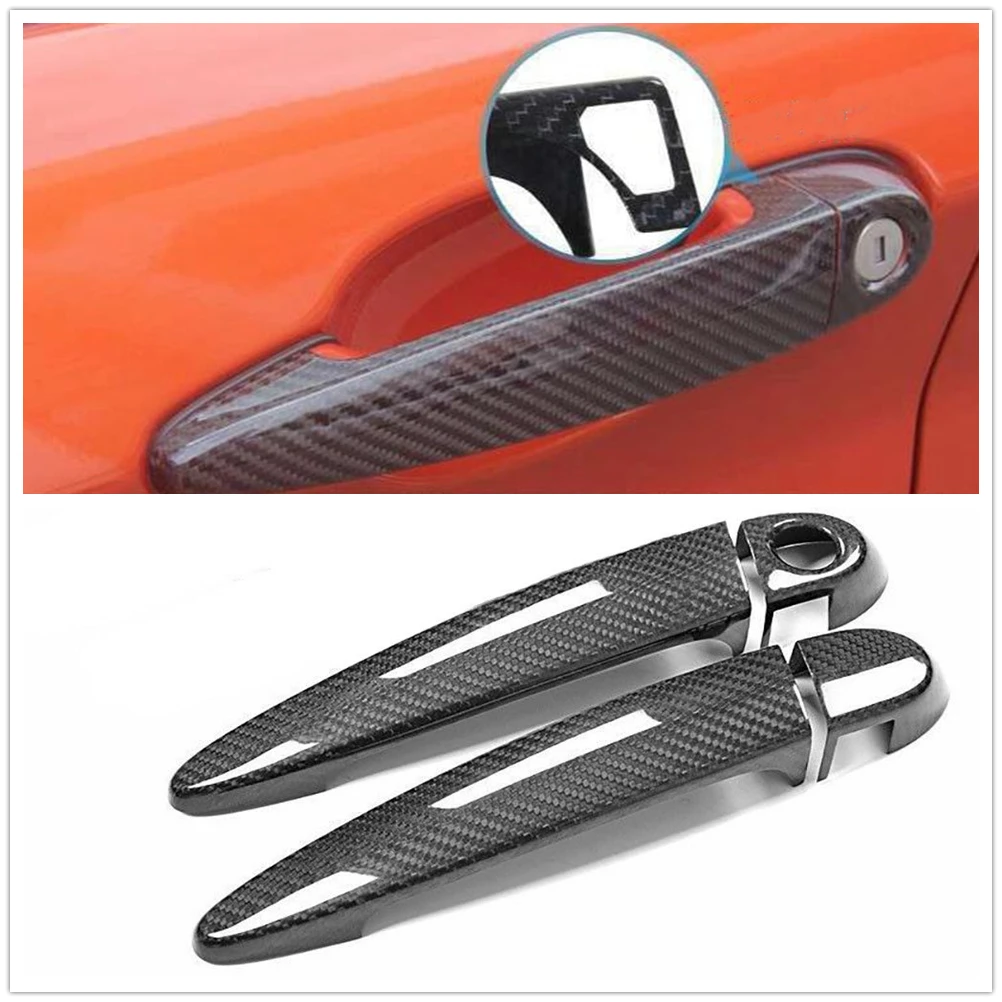 

Carbon Fiber Car Door Handle Cover For BMW F22 F23 w/ Smart Key Hole