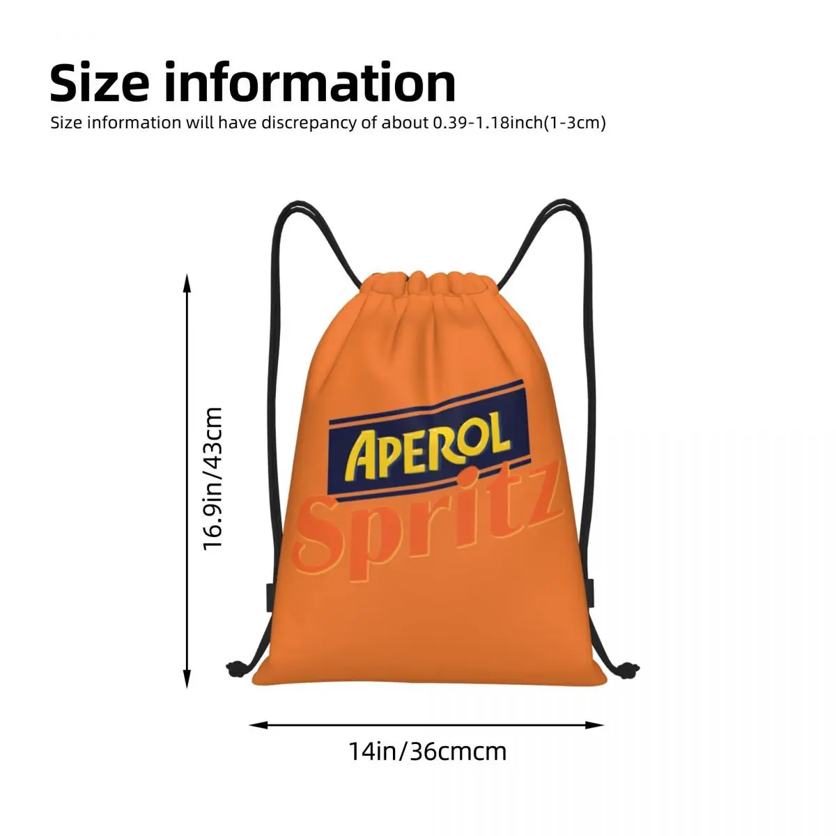 Aperols Spritz Drawstring Backpack Gym Sports Sackpack String Bags for Exercise 6