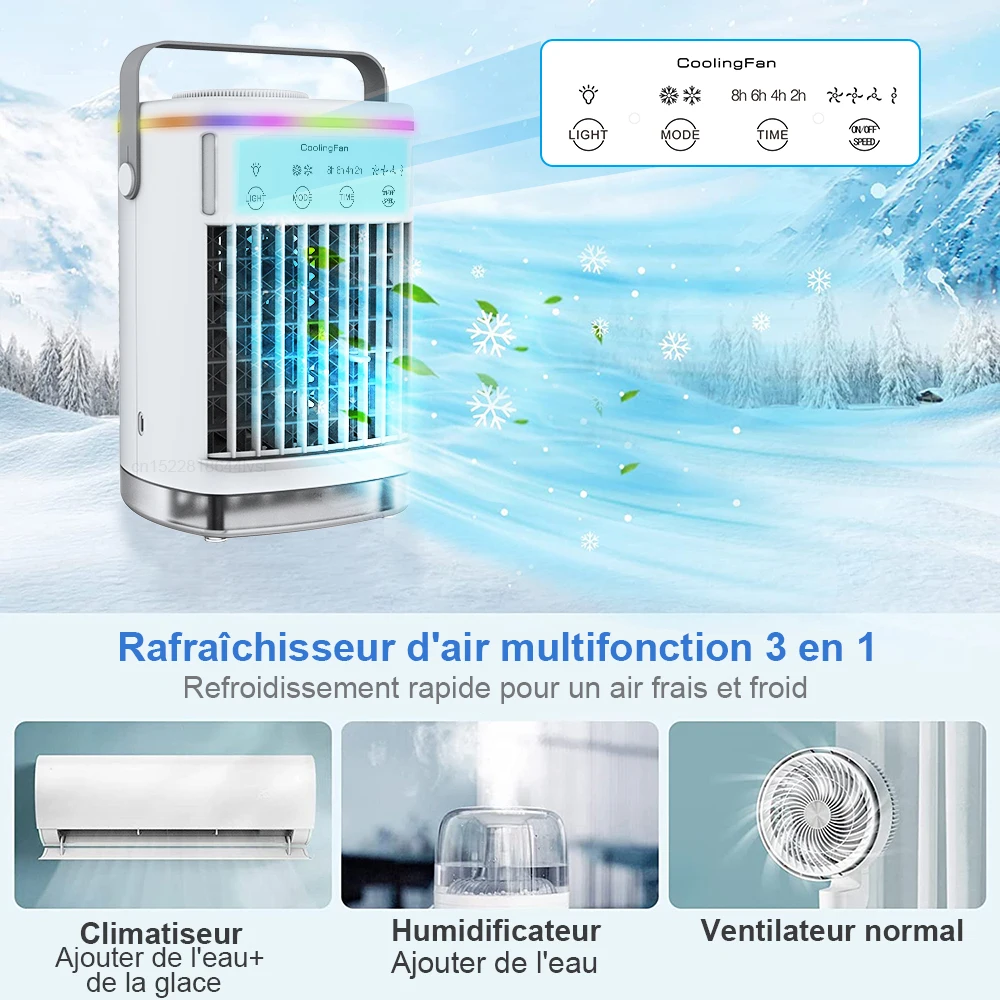 Mini ventilateur de refroidissement Portable à Compression glacée,  climatiseur Portable, Rechargeable par Usb, ventilateur de - Cdiscount  Bricolage