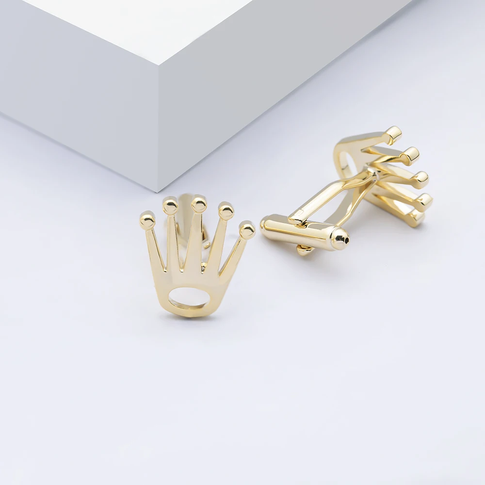 Mens Vola Crown Brass Cufflinks - Gold  Rose Gold Jewelry Accessories