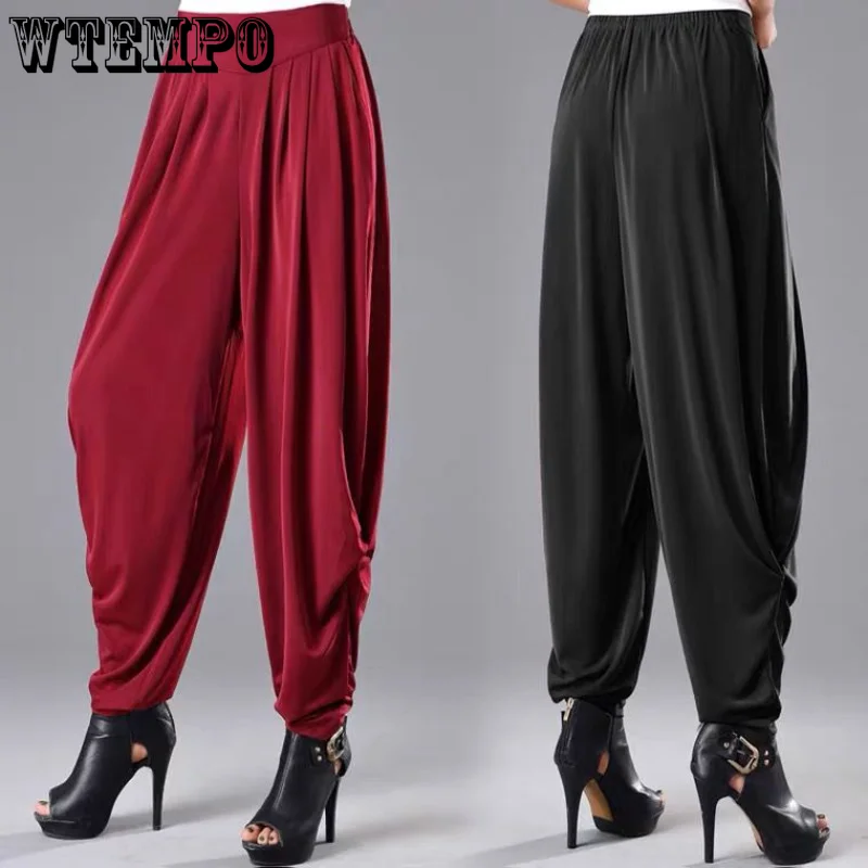 

WTEMPO Harem Pants Women Spring and Summer High Waist Casual Loose Wide-leg Pants Haren Pants Oversize Size Bloomers Wholesale