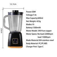 Petit presse-agrumes domestique, utilisé pour faire des smoothies et des milkshakes, offrant une nutrition instantanée 4