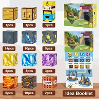 72pcs Magnetic Blocks-Build Mine Magnet World Edition Sword Caverns Magnet Toddler Toy for Children Age 3+, Montessori kids Toys 2