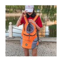 New Double Shoulder Portable Travel Backpack Outdoor Pet Dog Carrier Bag Pet Dog Front Bag Mesh Backpack 5