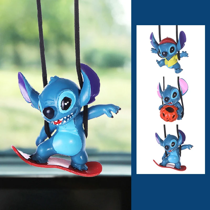 Christmas Tree Ornaments Cartoon Disney's Lilo & Stitch Car Rear View  Mirror Acrylic Flat Bag Hang Pendant Kids Toys Party Decor - AliExpress