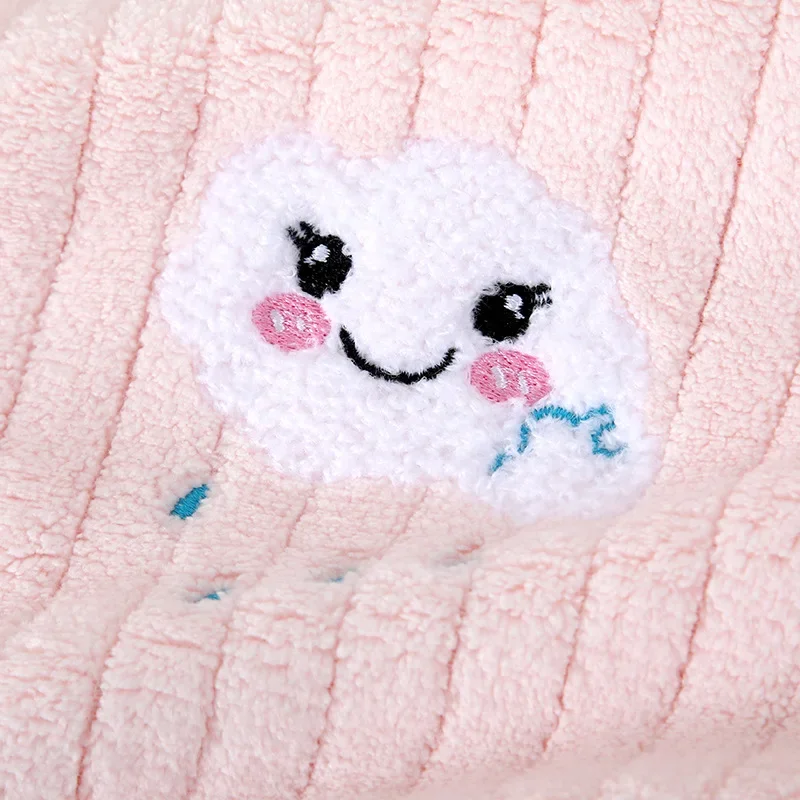 2size Children Towels Baby Face Towel Soft Embroidered Absorbent Cotton Bath Towels for Newborn Kids Handkerchief Shower Stuff