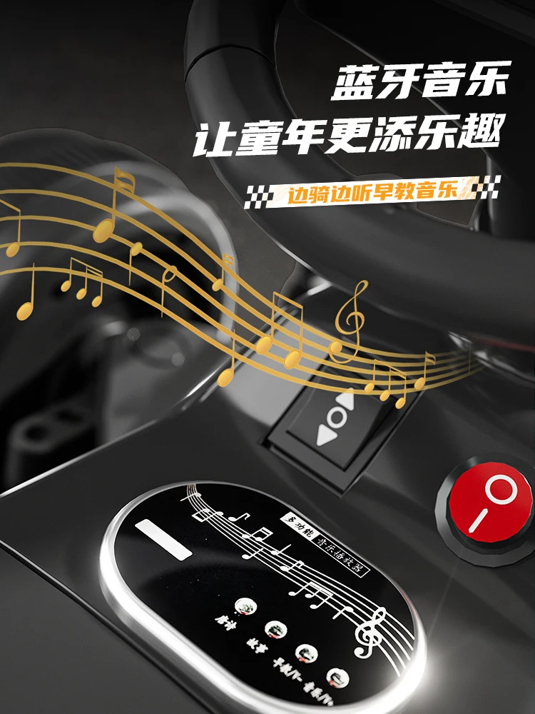 Electric go-kart four-wheel car can sit people boy girl baby race car can drift remote control toy