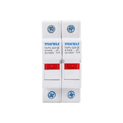 Solar PV Fuse Holder - 2P Parallel DC Fuse Base, 10x38mm, 1000V, Short Circuit Protector (2P With LED)