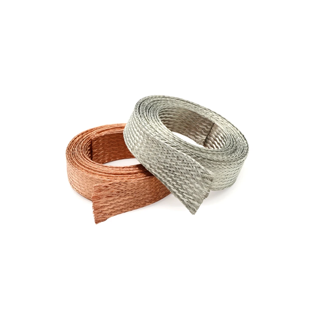 Flexible Copper Cable Sleeve Tube Braided Wrap Wire Tin Plated