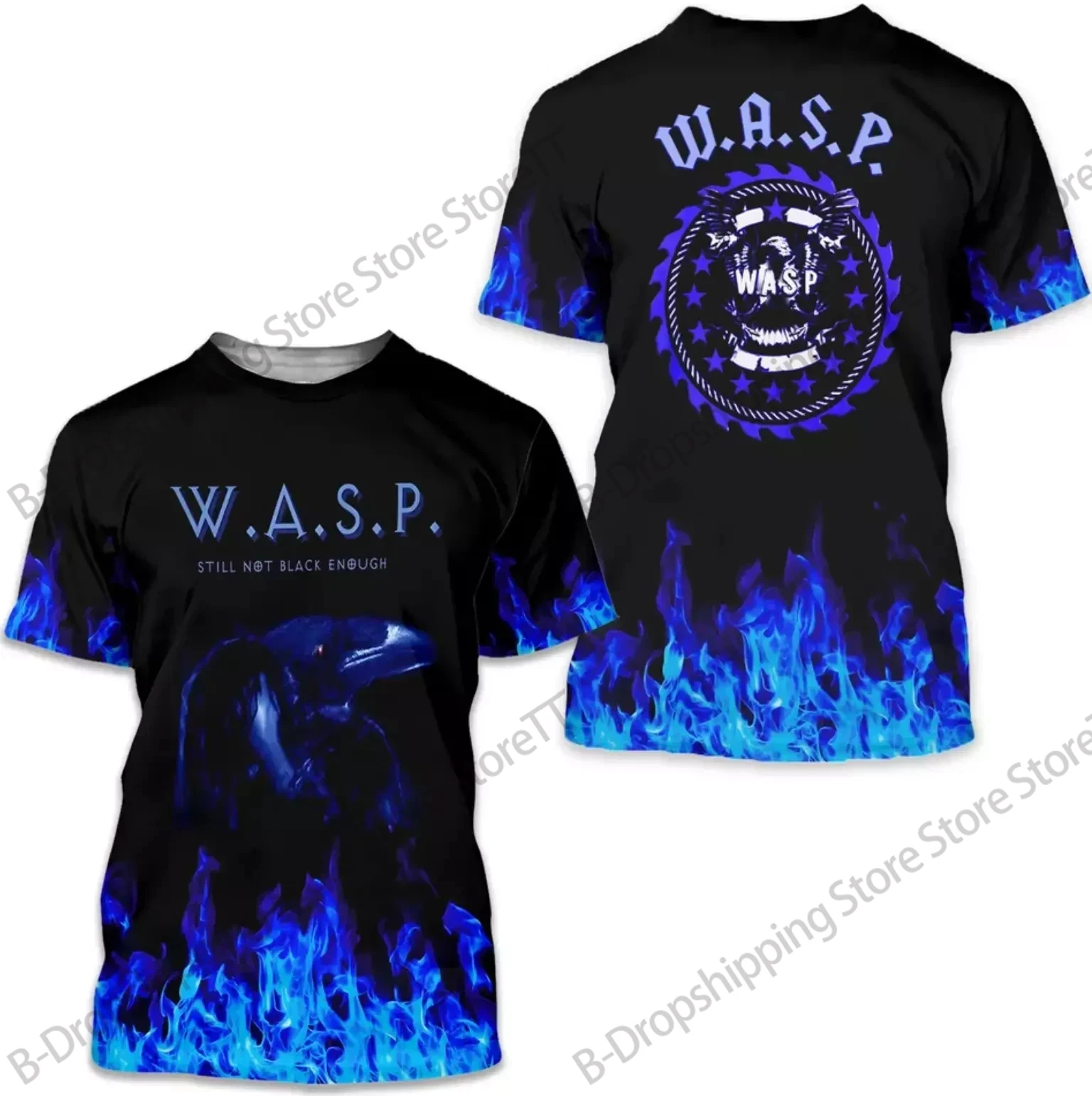 Vintage WASP Band 3D Printed T-shirt For Men Women Fashion Rock