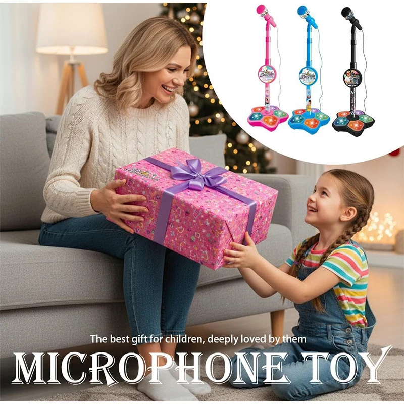 Kids Karaoke Microphone With Stand And Sound Effects For Singing_voghion.com