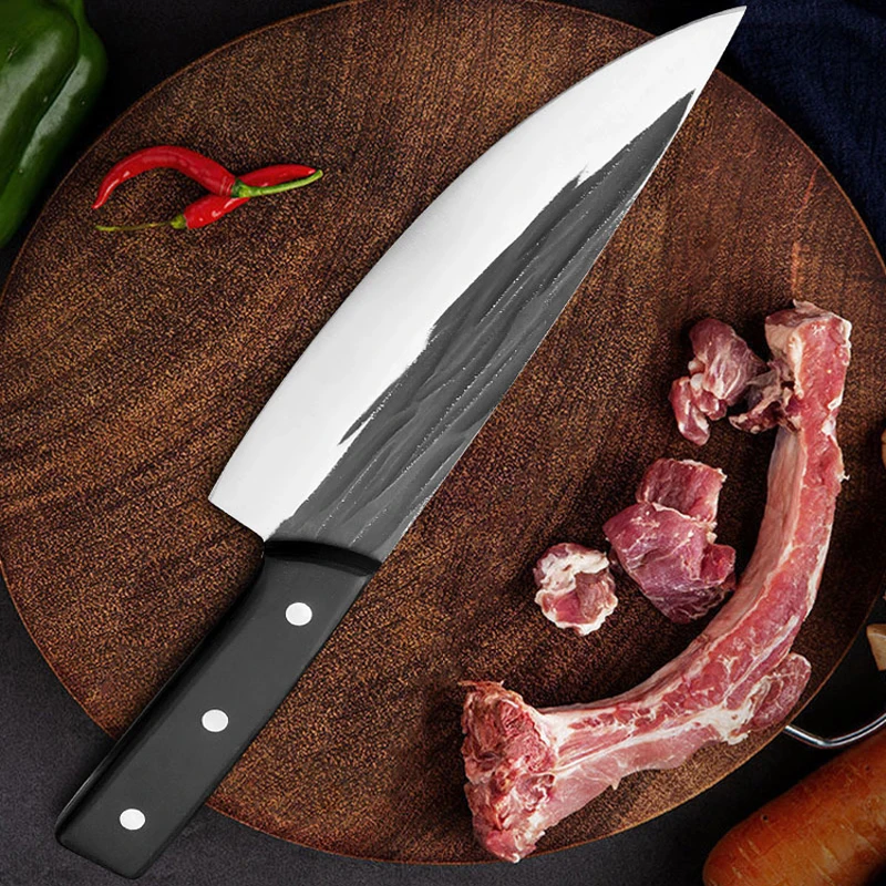 

Forged Meat Cleaver Kitchen Knife Stainless Steel Boning Butcher Knife Fish Vegetables Slicing Chef Knife Hunting Knife Tools