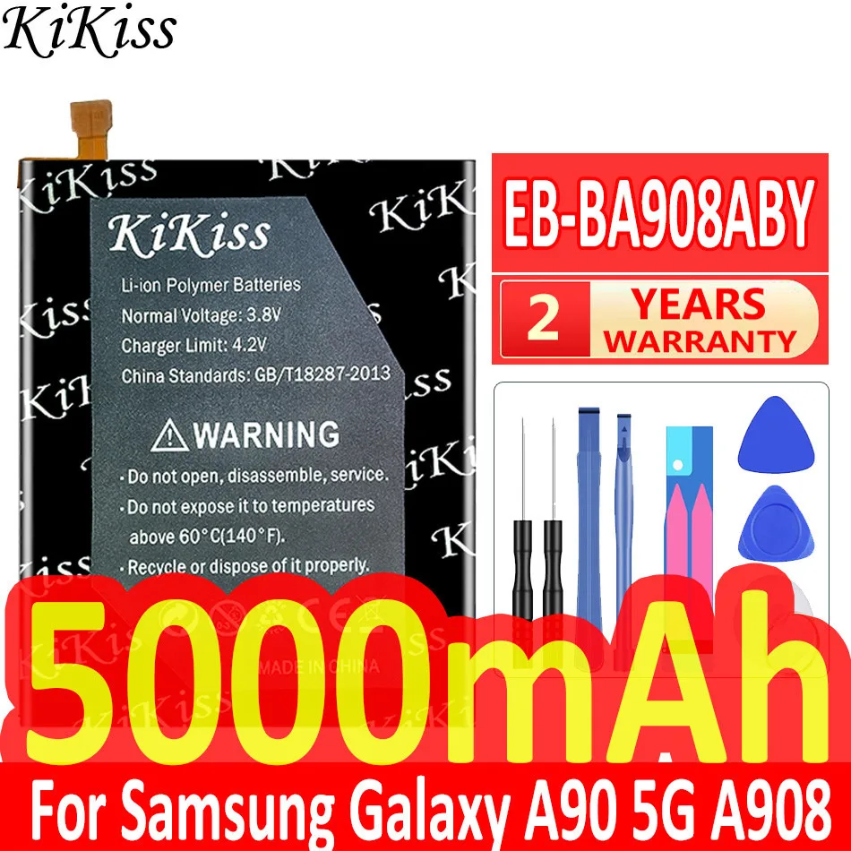 

KiKiss 5000mAh EB-BA908ABY EBBA908ABY Battery for SAMSUNG Galaxy A90 5G A908 Batterij Battery Tool Kit