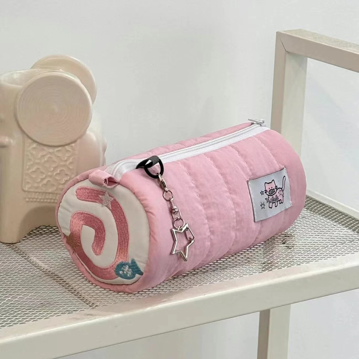 الوردي منشفة لفة مقلمة Kawaii لينة القلم حقيبة الت...
