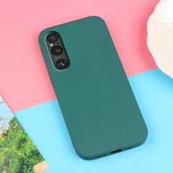 Sand Matte Soft Silicone Shockproof Anti-Slip Phone Case Cover for Xperia Pro-I (Green)