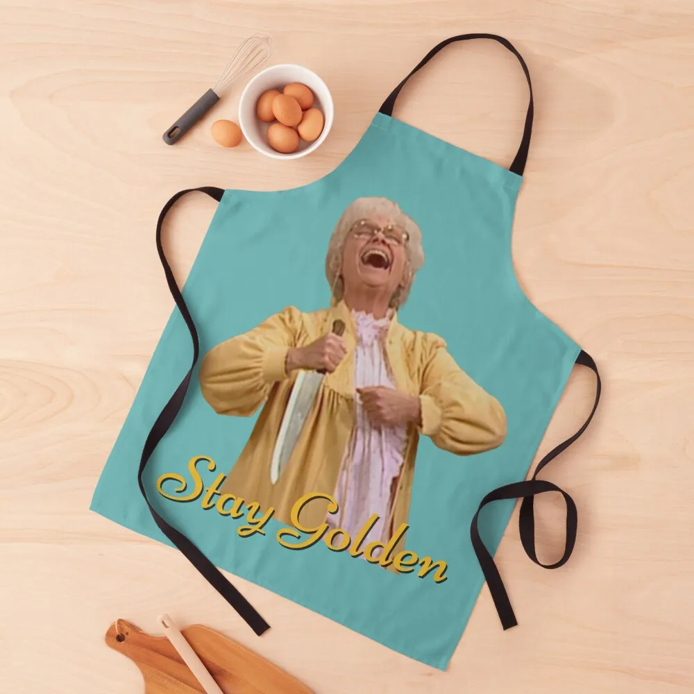 

Stay Golden Apron Aprons For Cooking Customizable Apron Woman