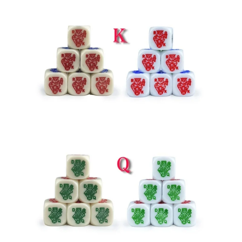 Poker Dice Puzzle Game Dice 6 Faces 16mm D6 Casino Board Game 10 Pcs game dice,dice set