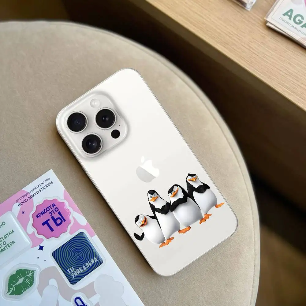 Madagascar Penguin Themed Clear Soft Phone Case