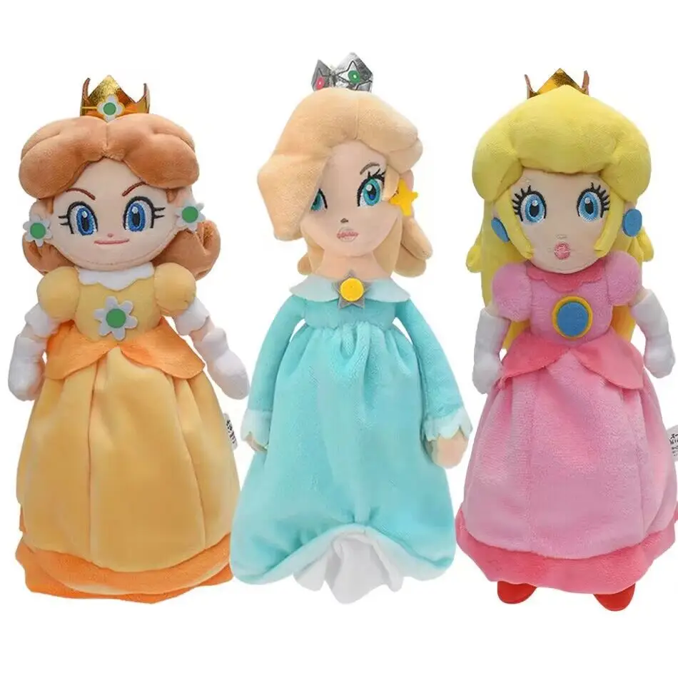 

Super Kawaii Pink Princess Peach Rosalina Plush Toy Cute Stuffed Animal Dolls for Girls Women Birthday Christmas Gift Sofa Decor