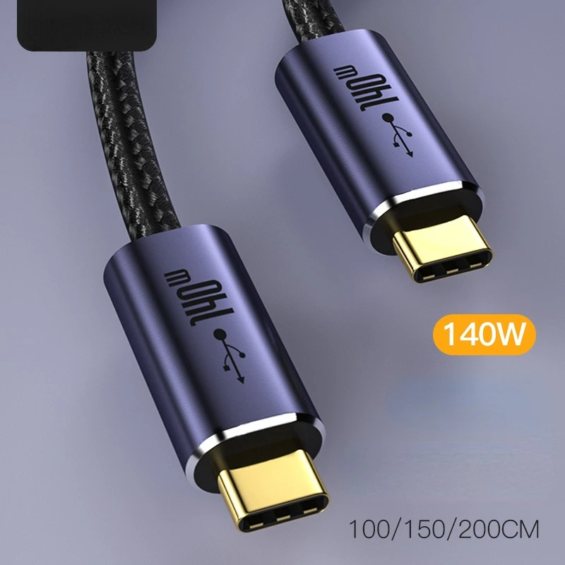 USB Type C To USB C 3.1 Gen2 10Gbps Cable Type C PD 140W 5A QC3.0 Fast Charging Cable for