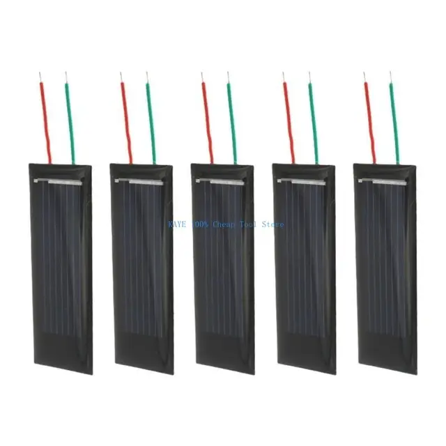 G6KA Solar Epoxy Panel Polysilicon Board 0.5V 130MA Solar Panel with Wire Dripping Glues Plate Power Accessories Easy to Use 3