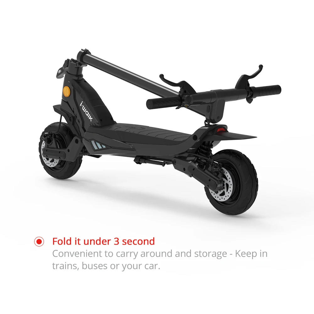 1000W Dual Motor Off-Road Scooter 20Ah Foldable Two Wheel Electric Scooter