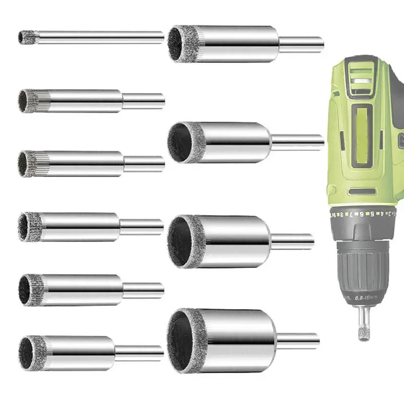 

Алмазная пила для отверстий, 10 шт., прочная плитка, керамика, полый сердечник, инструмент для удаления, режущие сверла для плитки, стекла, керамики, мрамора