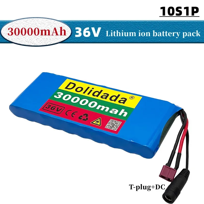 

100% Original New 36V 30000mAh 10S1P 18650 lithium ion rechargeable battery pack electric bicycle scooter belt 20A BMS 30Ah