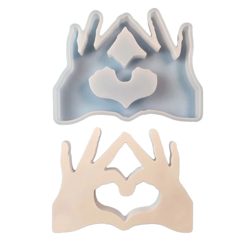 

Hand Heart Gestured Resins Molds, Heart Gesture Silicones Molds for Candle Tealight Holder, Fondant Decorations, Baking