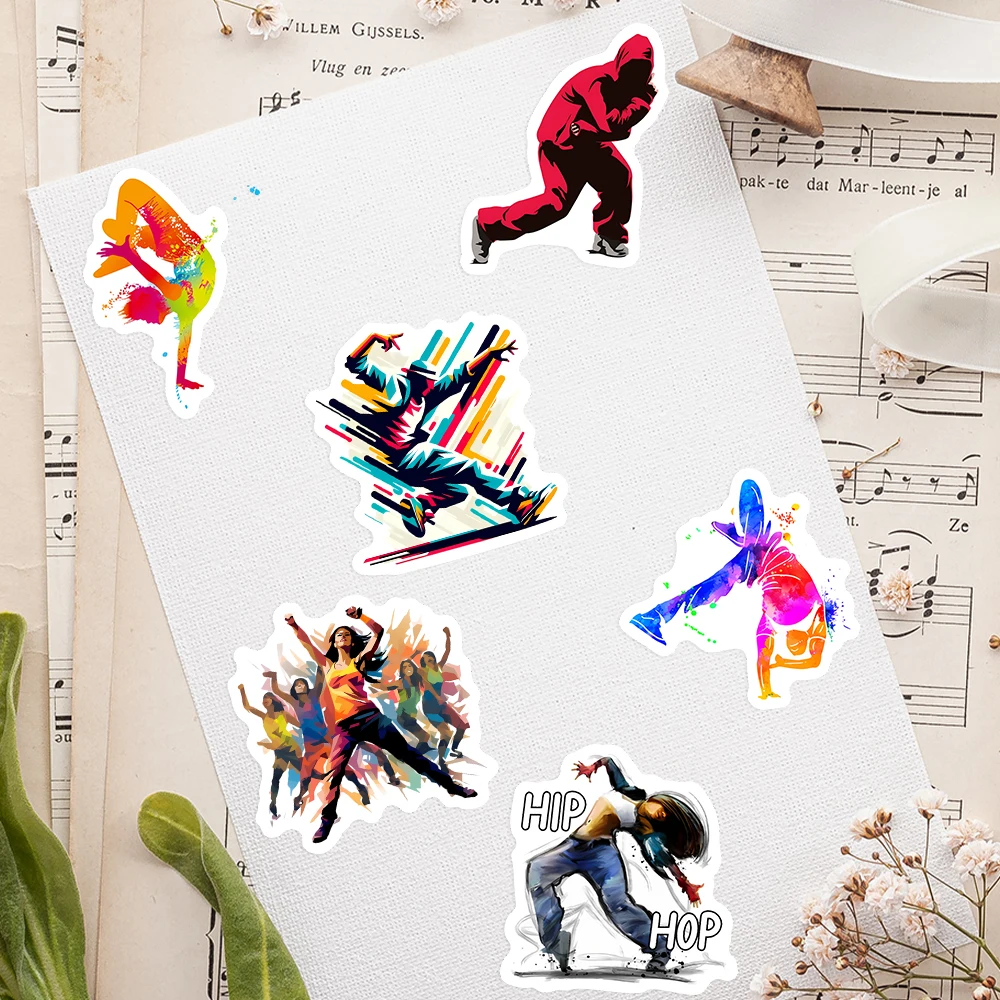 Hip Hop Street Dance Stickers Rap Dancer DIY Toys Decal for Scrapbook Laptop Phone Decorative Luggage Bottle Graffiti Waterproof