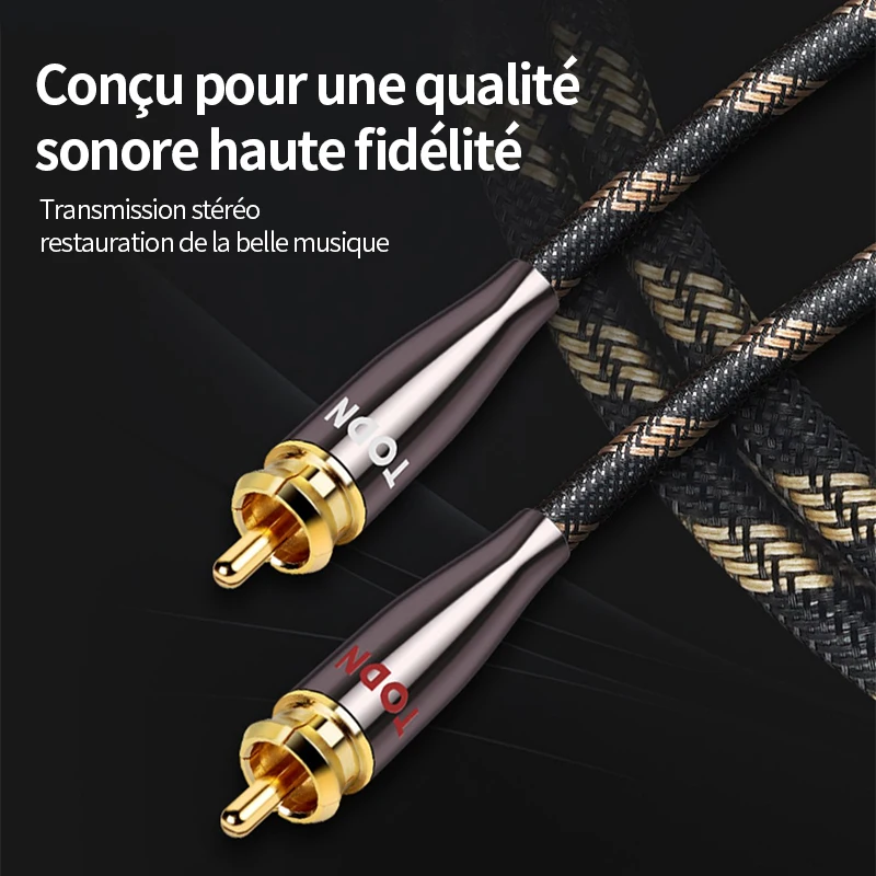 TOJazz-Câble audio haut de gamme, 6N occ hifi 2rca à 2rca, pour amplificateur, radiateur, DAP, mâle à mâle, TV, voiture, éviter centre commercial