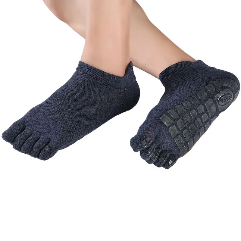 Men's Yoga Socks Non slip Floor Socks Toe Socks Winter Fitness Low Calf