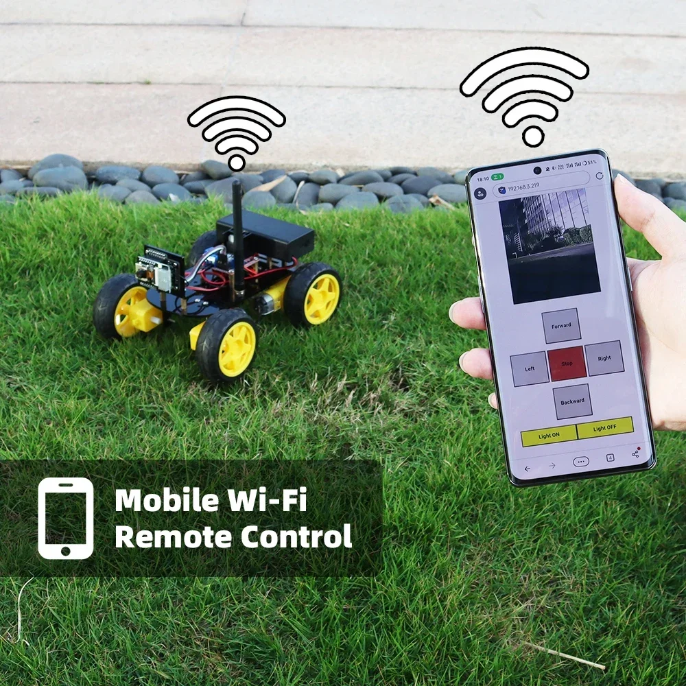 Automation Robotic Starter Kit for Arduino Programming ESP32 Camera WIFI Smart Robotic Car Kit Educational Learning Set +Codes