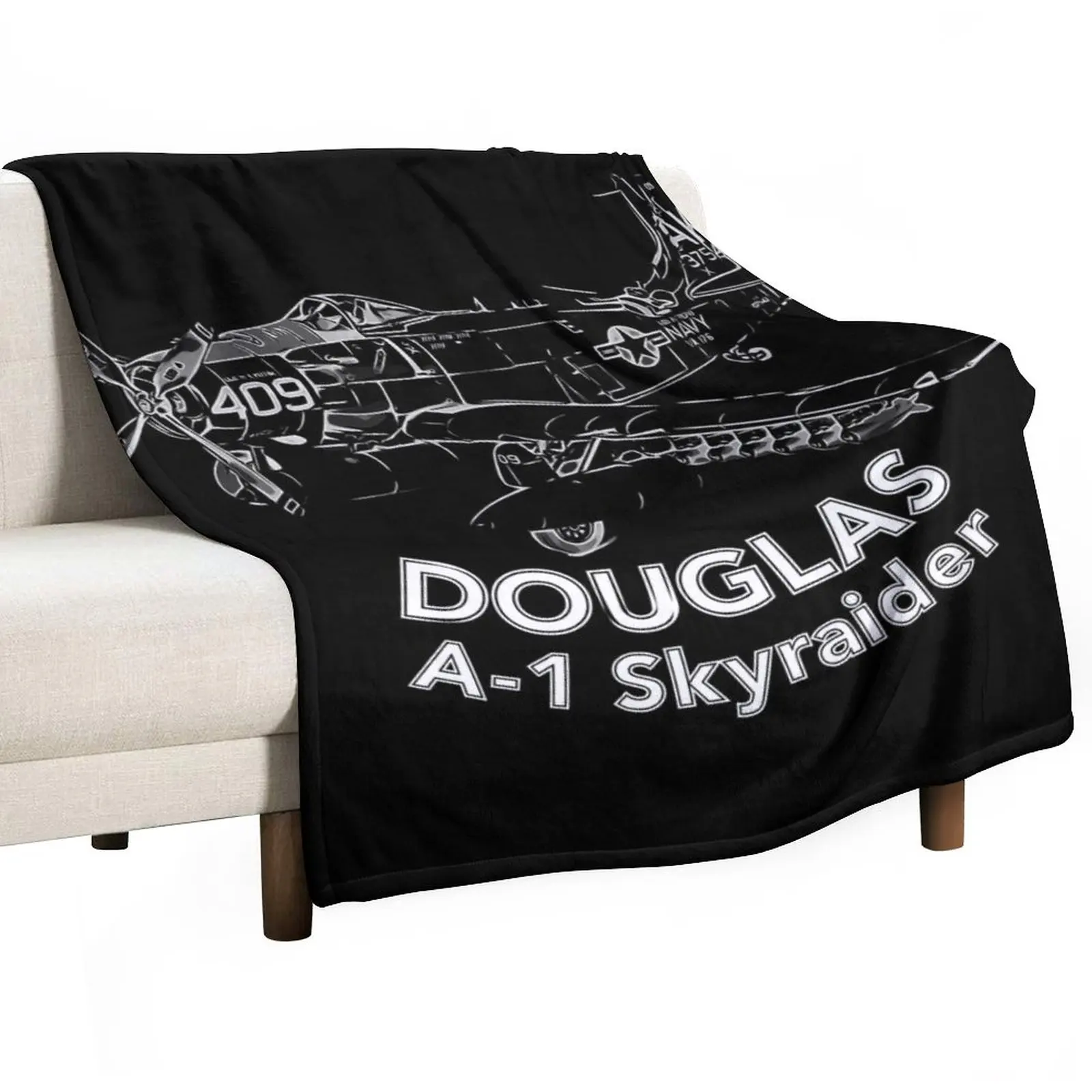 

Douglas A-1 Skyraider Aircraft Throw Blanket Sofas Blankets For Bed